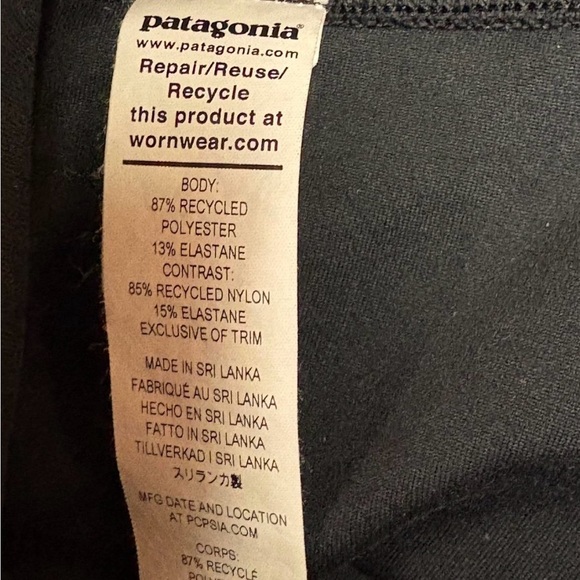 Patagonia Sz S Black High-Waist Workout Leggings - Picture 7 of 7